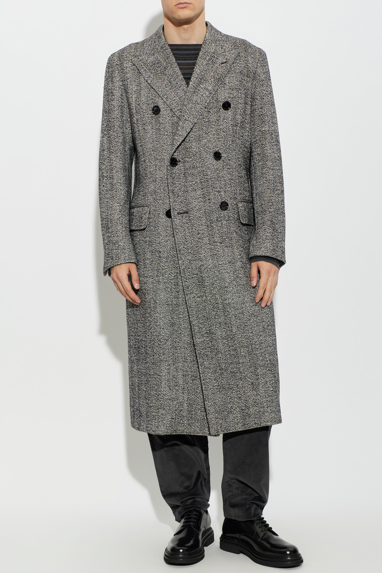 Dolce & Gabbana Wool coat with a single vent | Men's | Vitkac